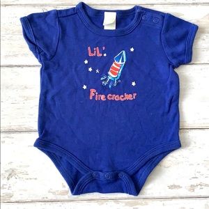 Baby Onesie 3m Lil’ Firecracker Patriotic 4th July Bodysuit